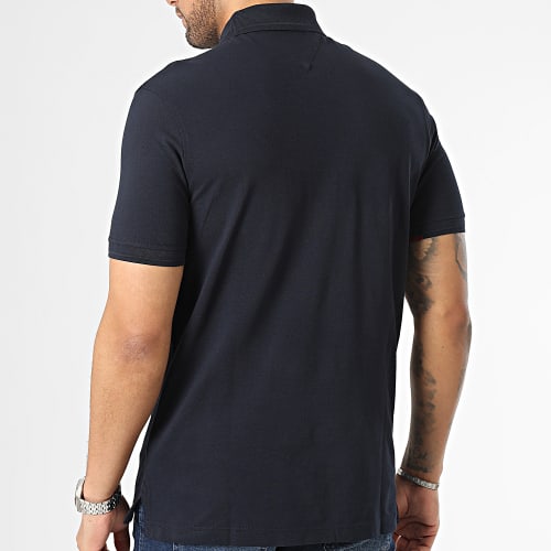 Polo Manches Courtes Collar Placement 0774 Bleu Marine