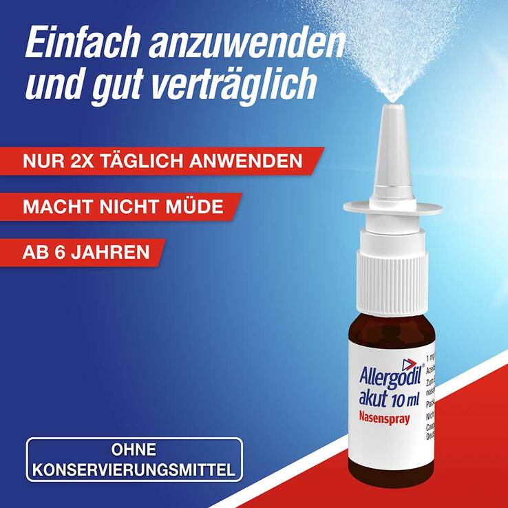 Allergodil akut Nasenspray mit Azelastin, 10 ml