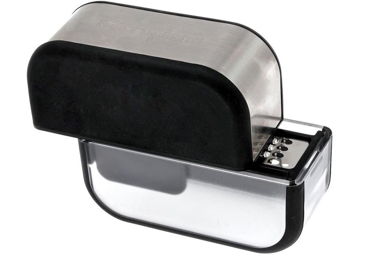 Microplane Garlic Cutter, knoflookrasp, zwart