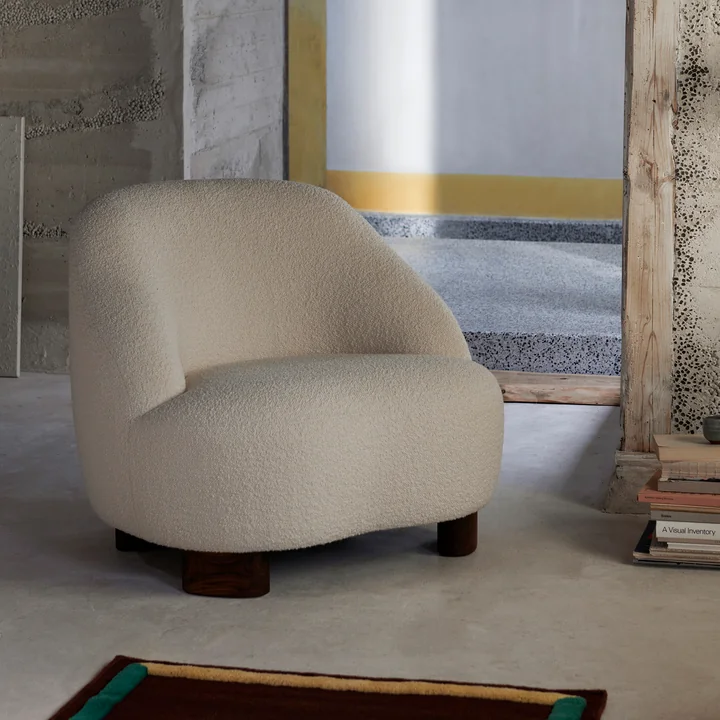 &Tradition - Margas LC1 Lounge Chair, Eiche geölt / elfenbein (Karakorum 001)