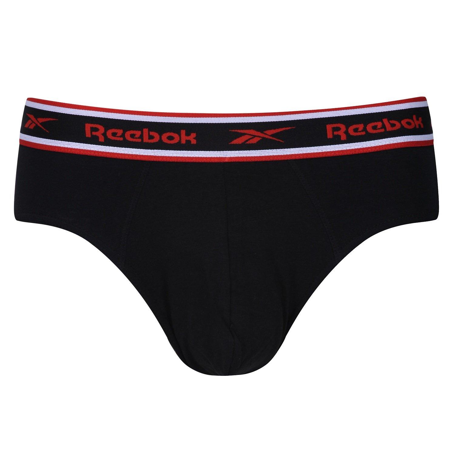 Reebok 3 Pack Cotton Elastane Briefs Mens