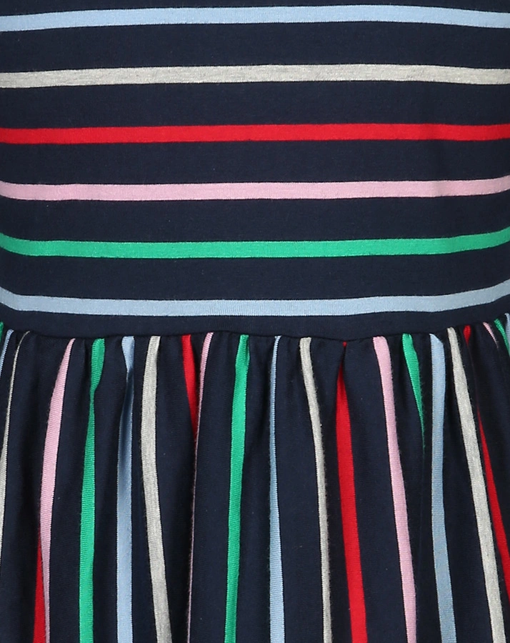 Jersey-Kleid EVELYN – MULTI STRIPE in navy