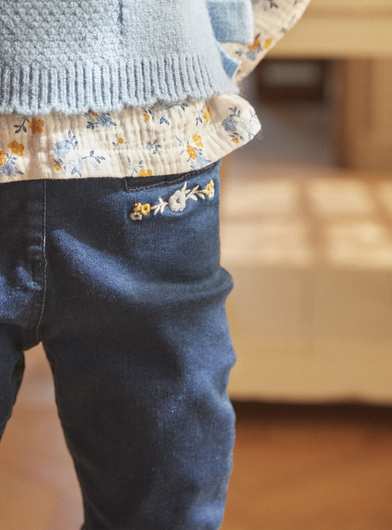 Jean slim bleu en denim