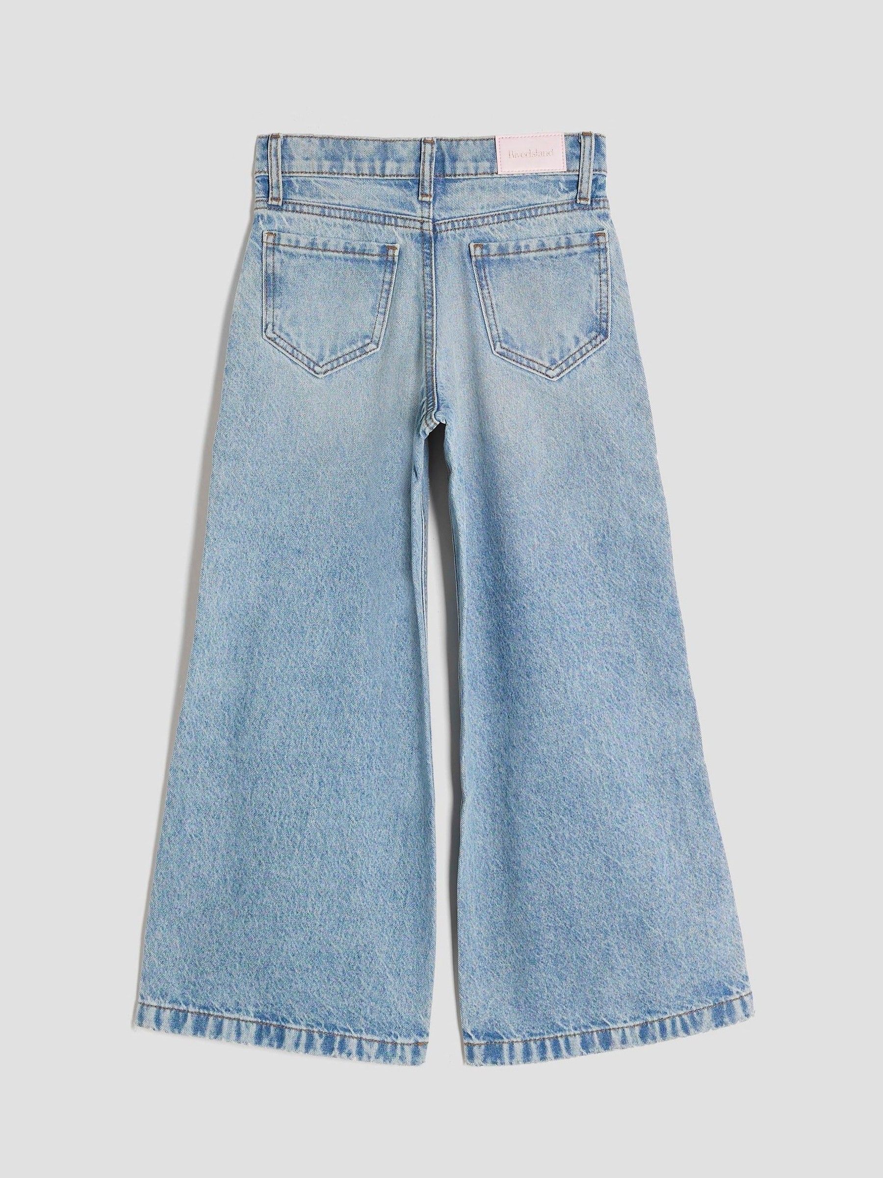 River Island Girls Hotfix Logo Jeans
