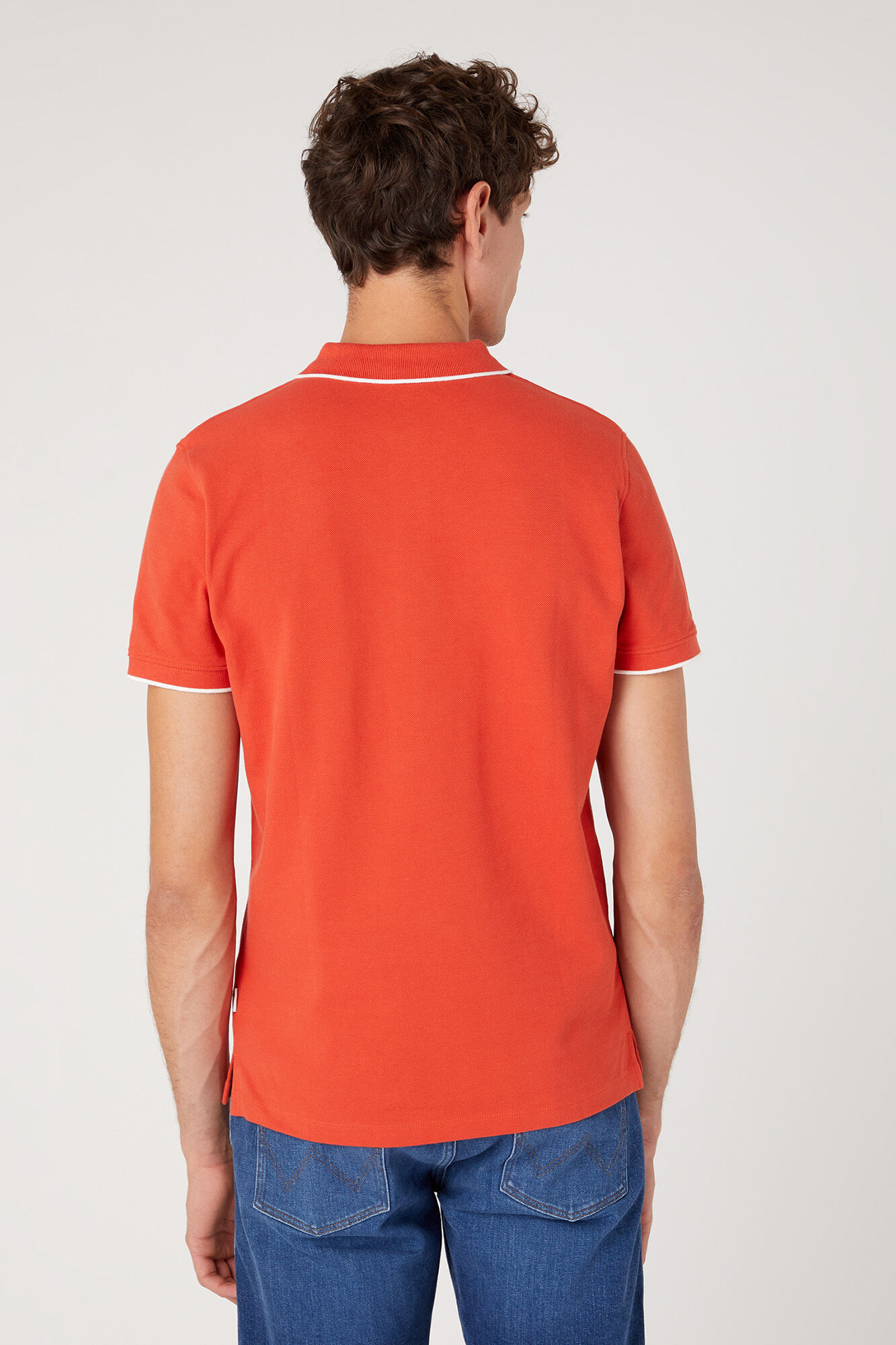 Camisa polo de manga curta padrão - Coral