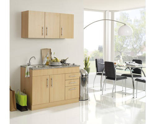 Held Furniture Minikeuken met apparatuur Toronto 120 cm beuken mat gedemonteerd 978.6510