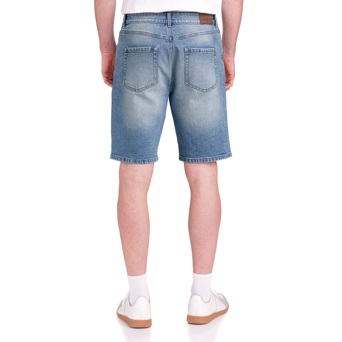 VanVaan Herren Jeans-Shorts in Denim-Optik hellblau
