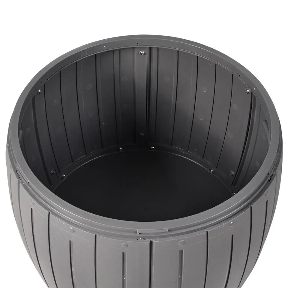 PRINOS - Kussenbox - Grijs - ⌀ 56 cm - Synthetisch materiaal