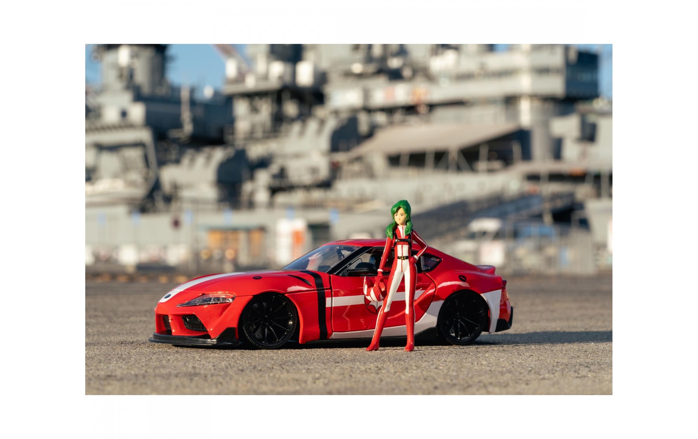 Toyota Supra MK5 Robotech M. Sterling 1:24M. Sterling aus der Robotech Anime Serie mit 2020 Toyota Supra Modellauto