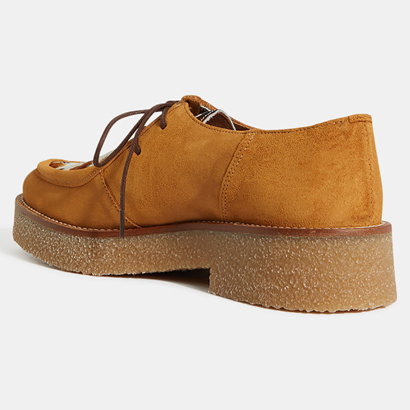 Galeries Lafayette Derbies en Cuir camel