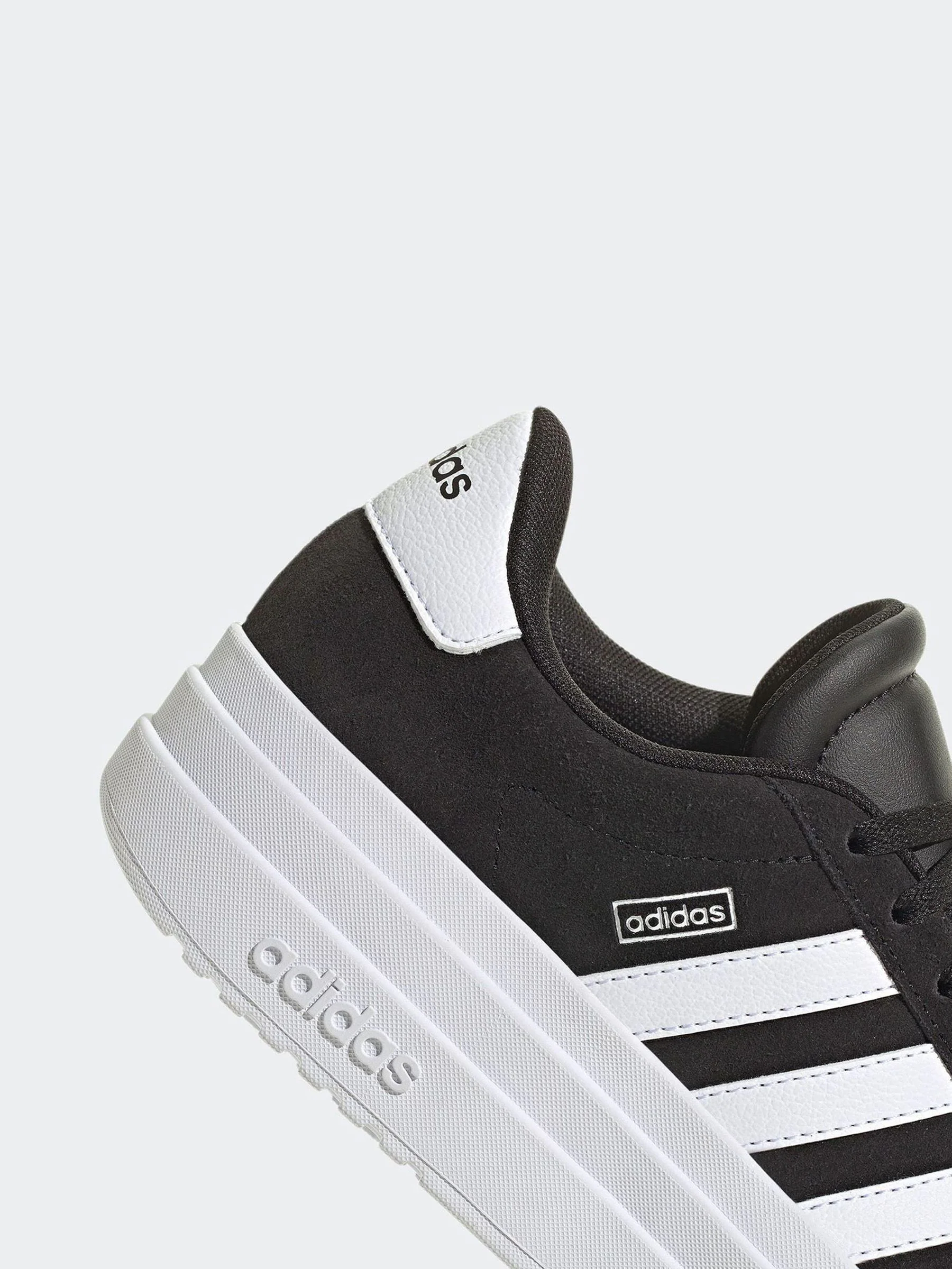 Zwart/wit - adidas VL Court Bold Lace Junior Trainers