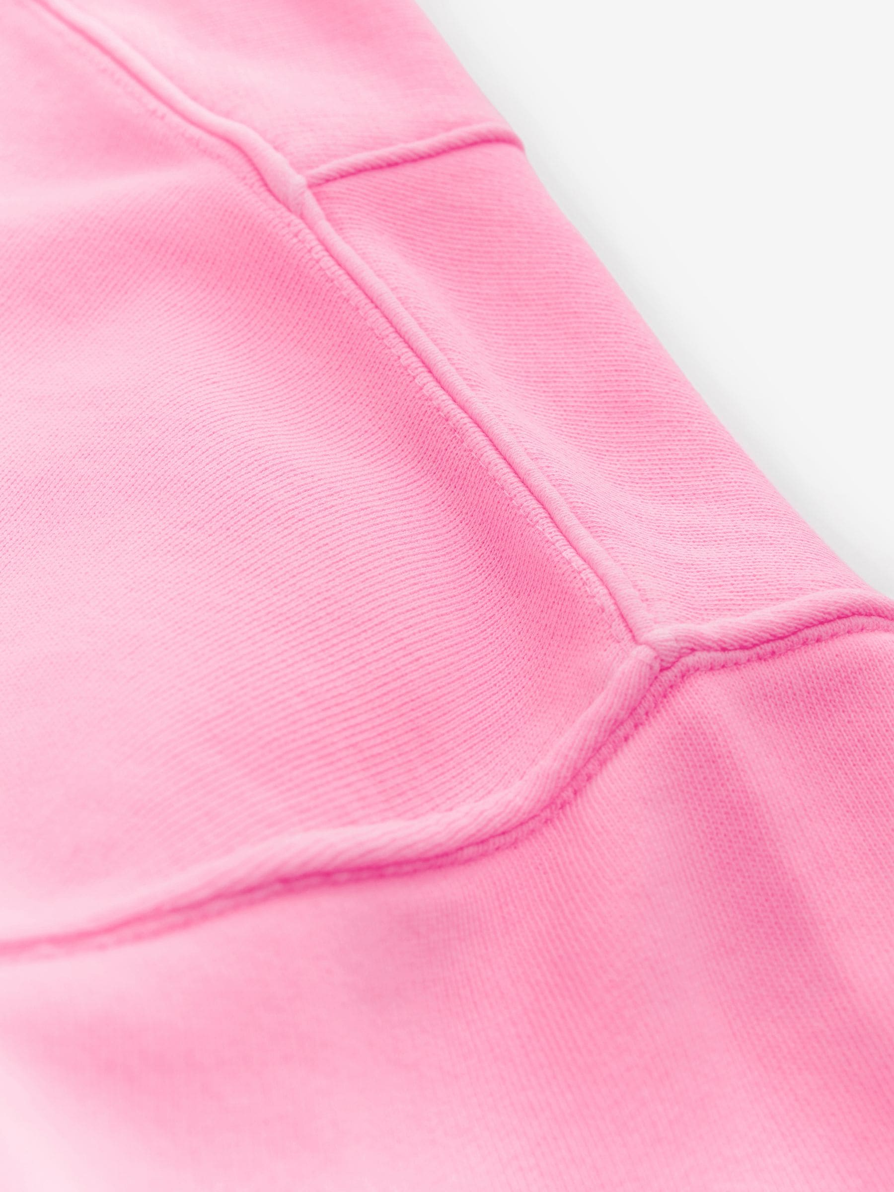 Roze bloemetjes - Sweatshirt met wassing, ronde hals en ongelijke zoomafwerking van katoen