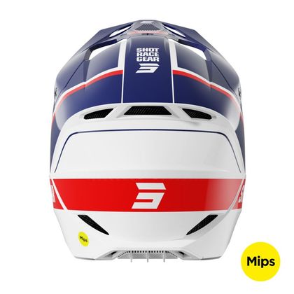 Casque cross Shot RACE - MYTHIC 2025 - Bleu / Rouge