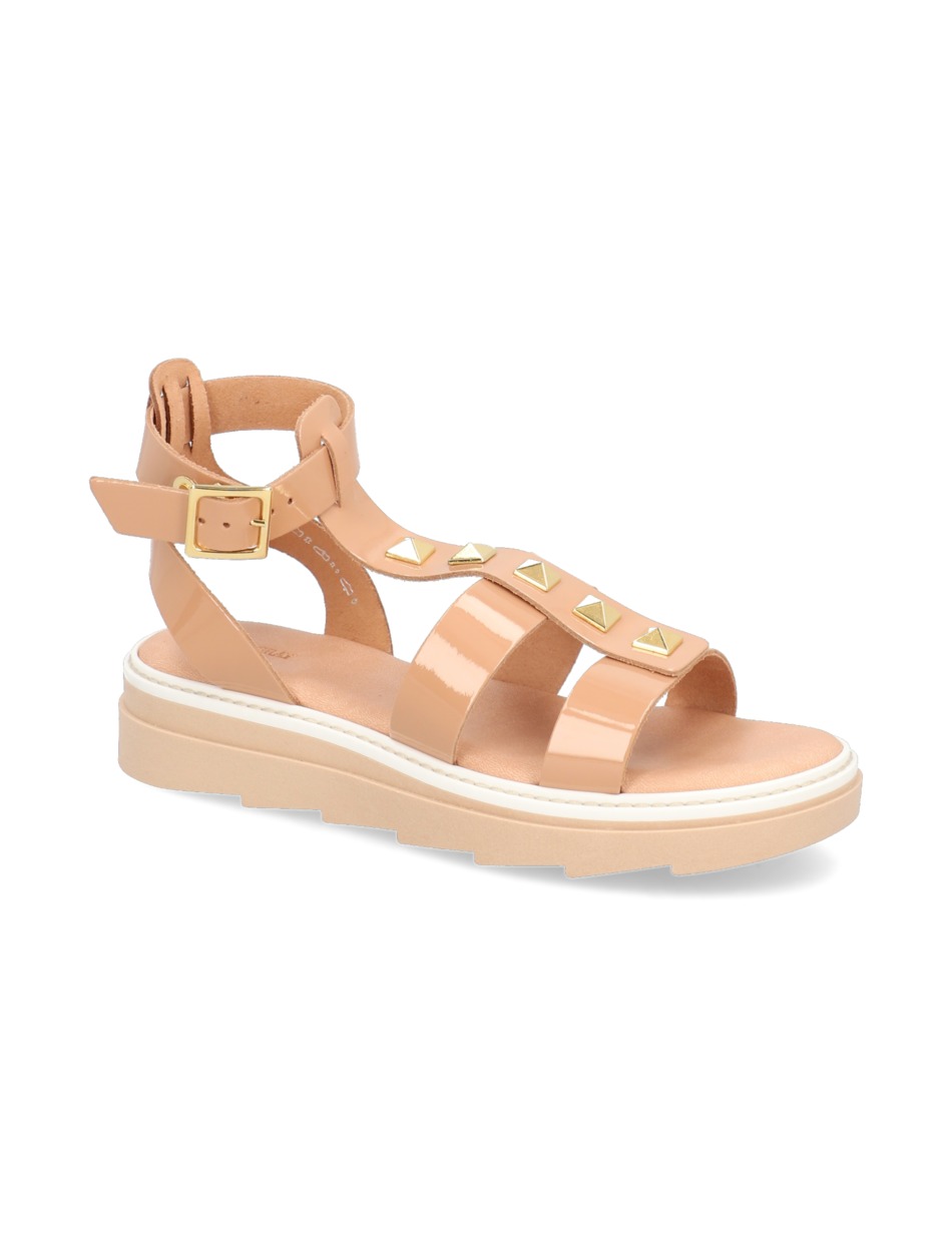 Lackleder Sandale