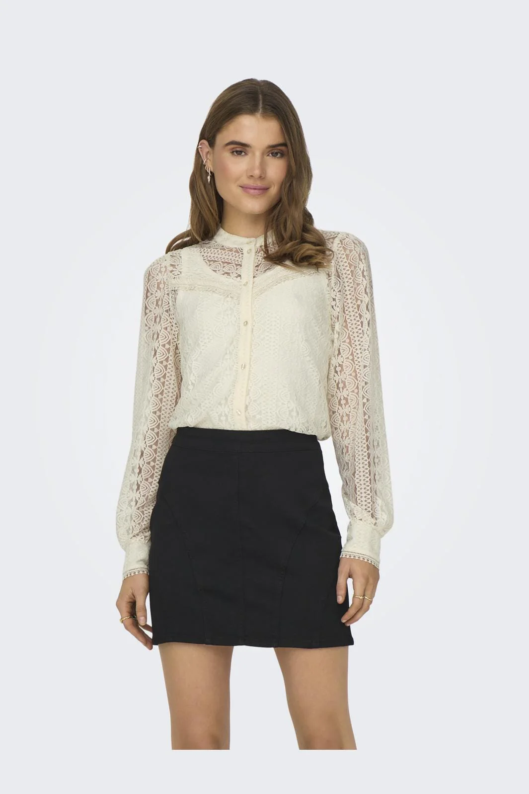 Only Onlreba Lace L/S Shirt 4149205 egret