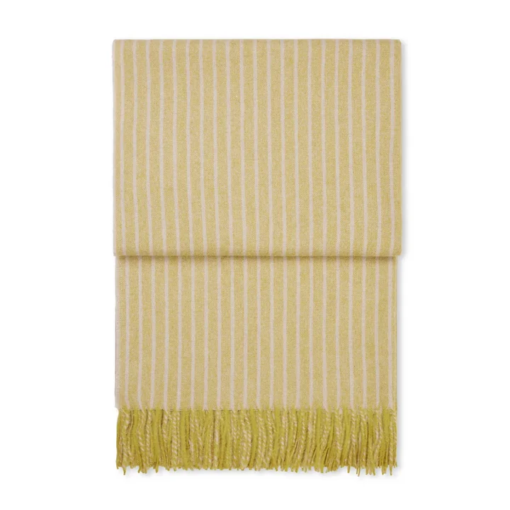 Elvang - Stripes Decke, hellgelb