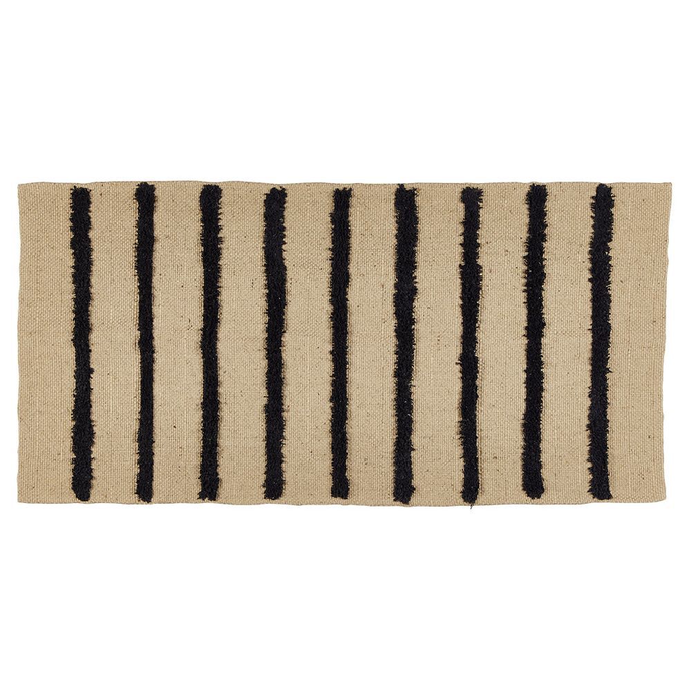 Tapis jute tufté jute et coton 140x70cm