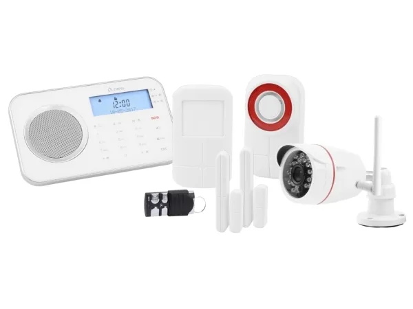 OLYMPIA ProHome 8791 - Hjemmealarmsystem - trådløs - Mobil - Wi-Fi - 2.4 Ghz, 868.5 MHz - hvid