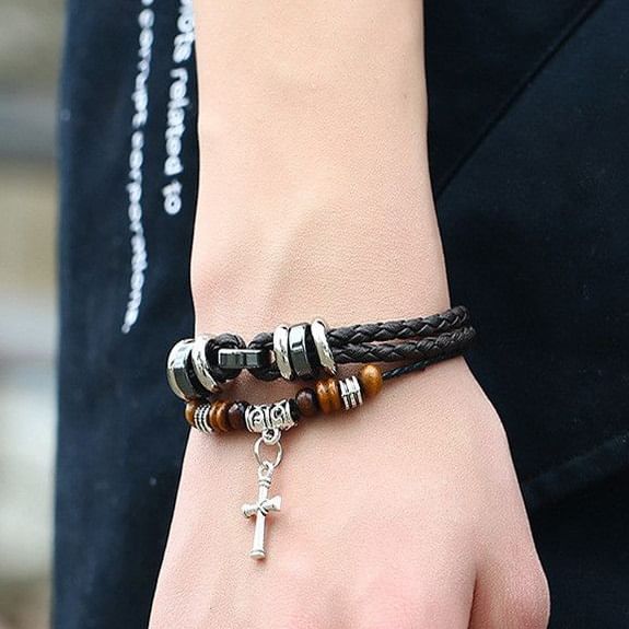 Lilafey - Kruislaag touw armband