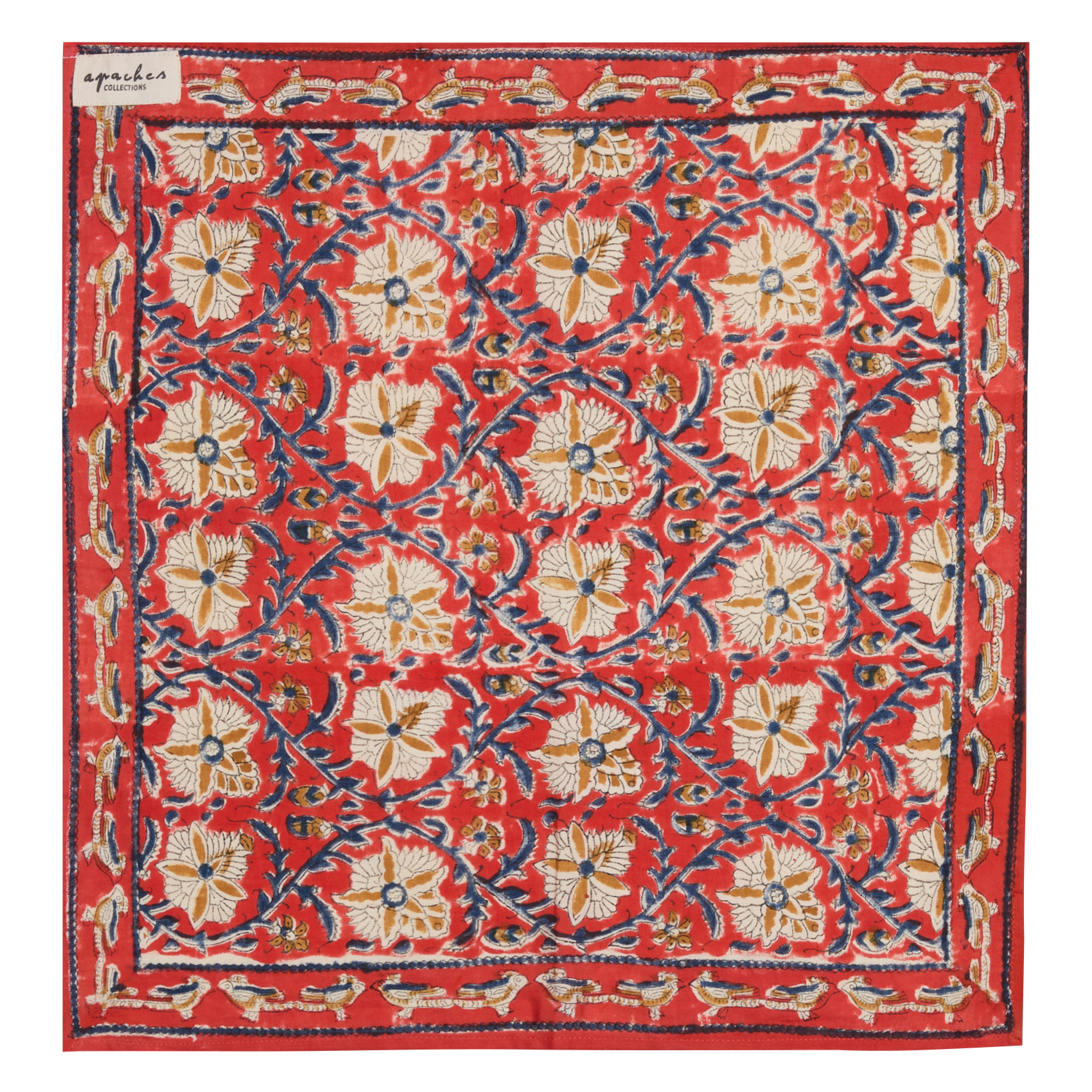 MANIKA - Foulard en coton imprimé | Rouge