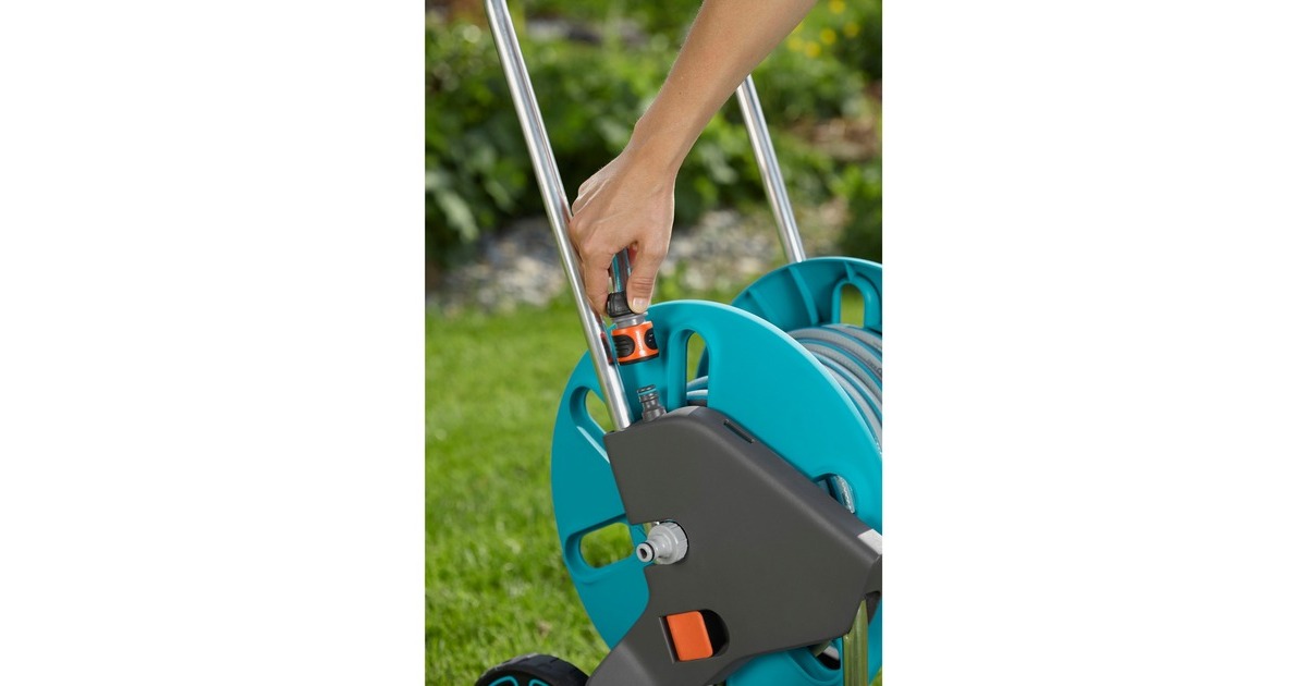 GARDENASlangenwagen AquaRoll M Easy Set  (Turquoise/grijs, 18517-20)