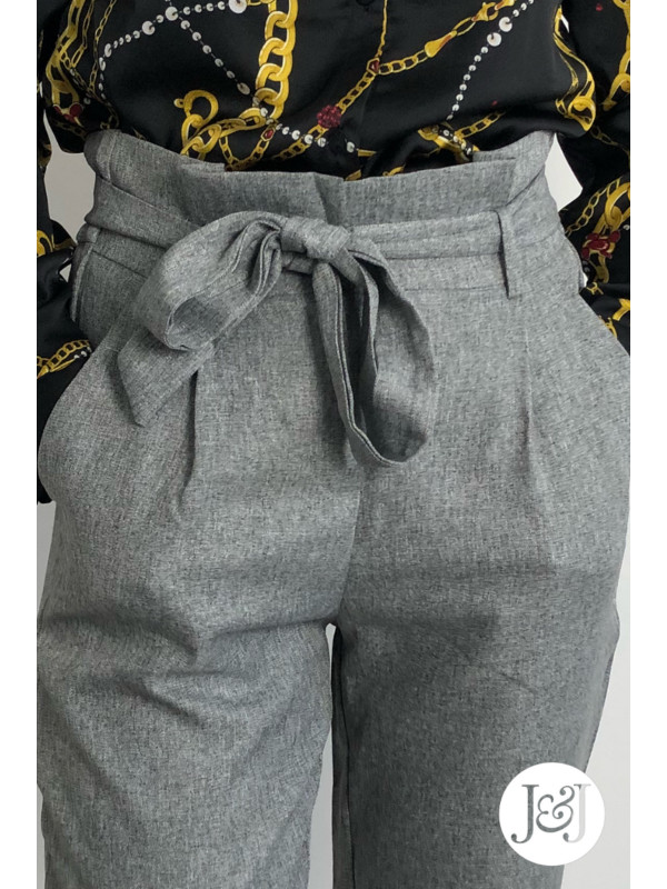 Pantalon taille haute gris 'Glasgow'