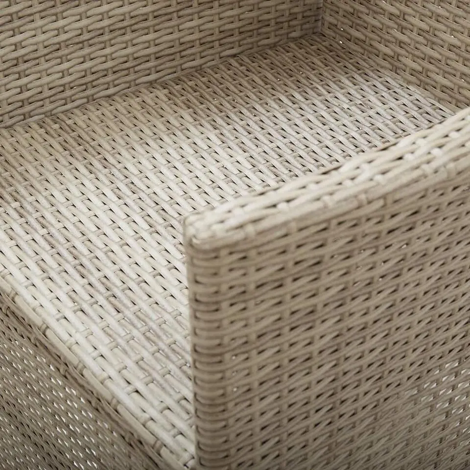 vidaXL - Tuinstoelen - Beige - Poly rattan - 2 stuks - Met kussens
