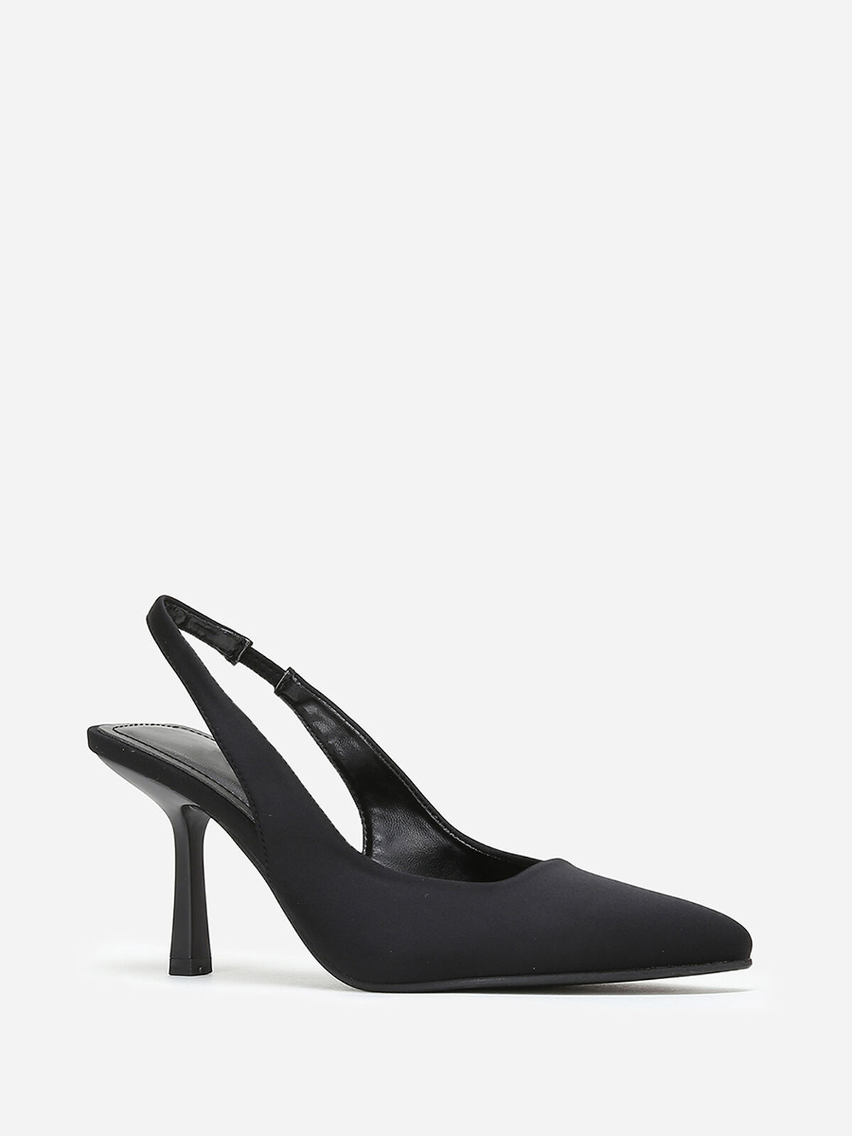 Escarpins ouverts pointus à talon fin- Noir