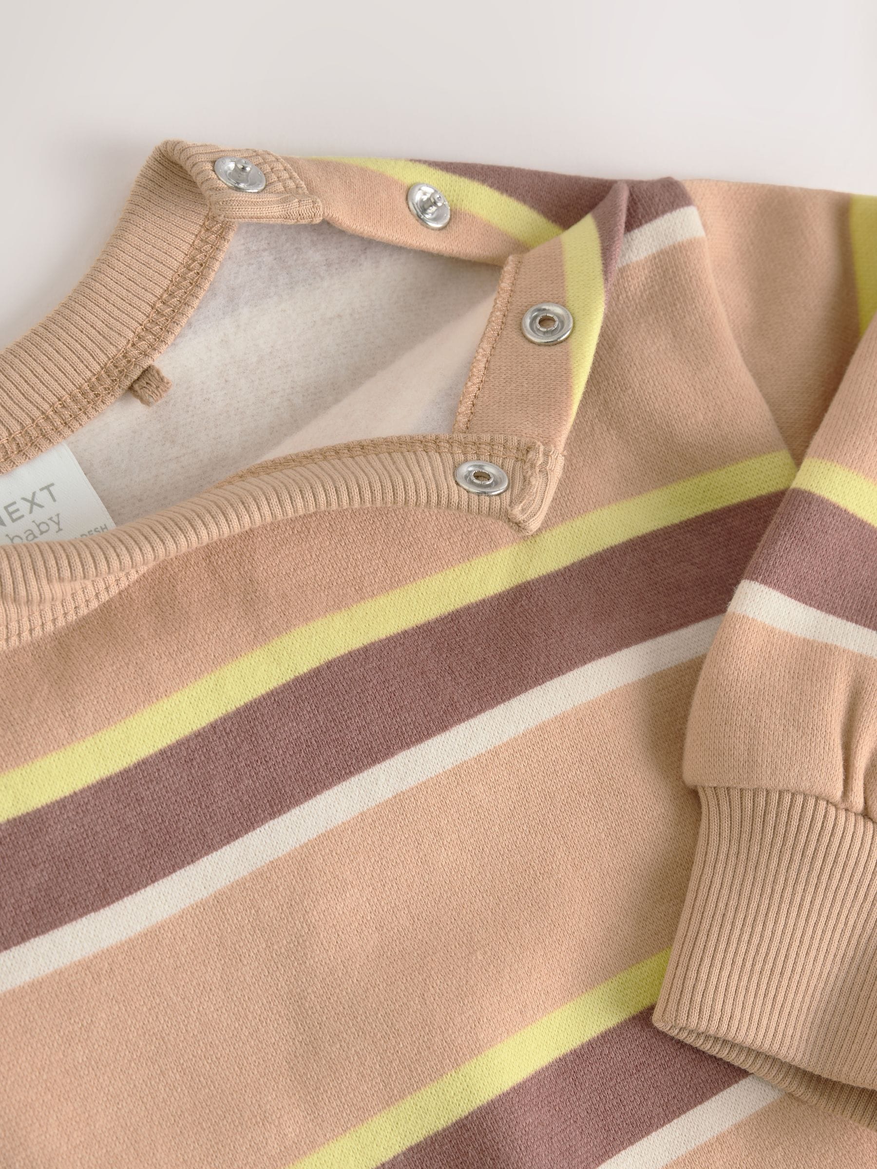 Roestbruin gestreept - Baby joggingromper (0mnd-3jr)