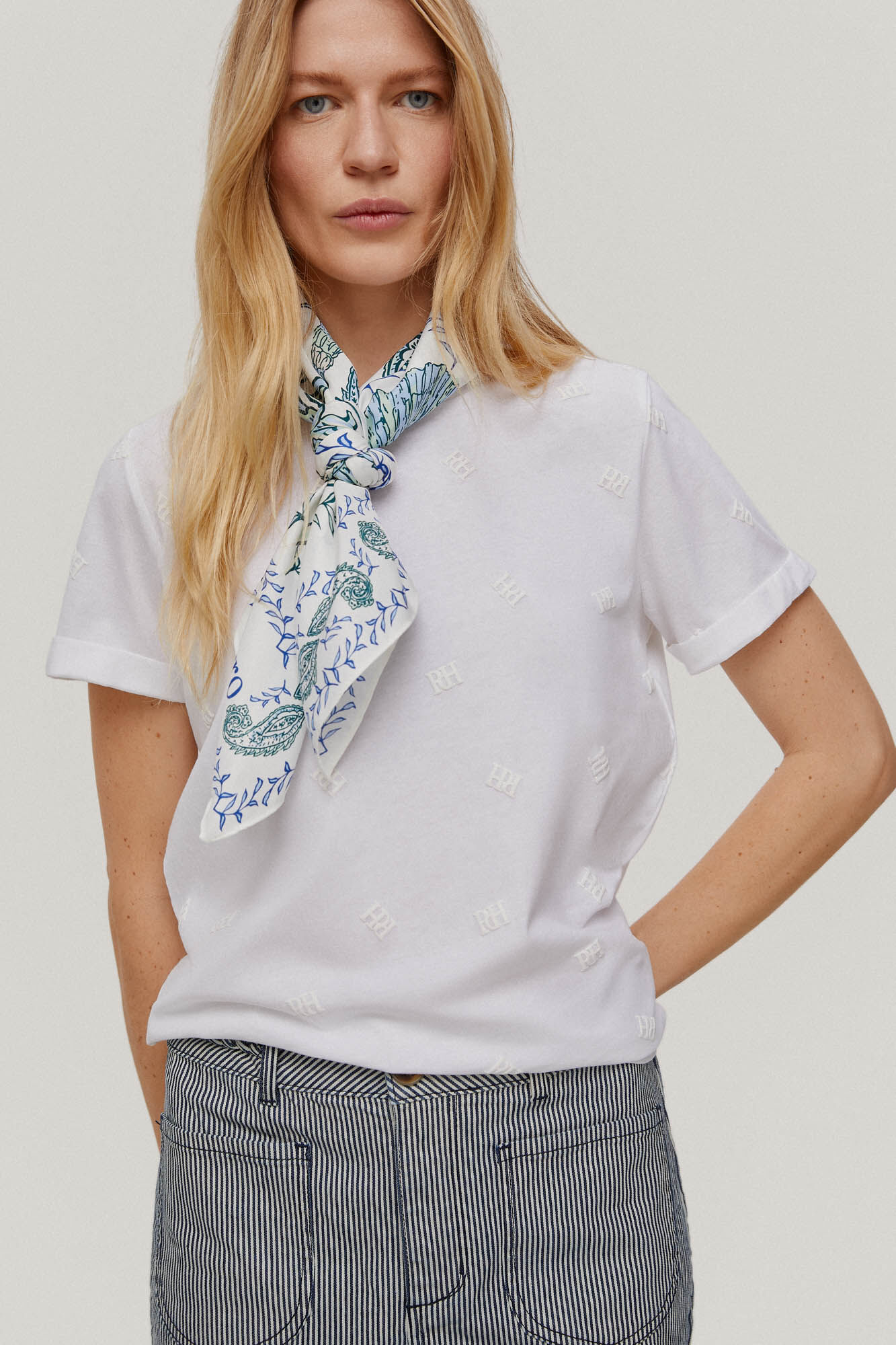 Camiseta de manga curta - Branco-sujo