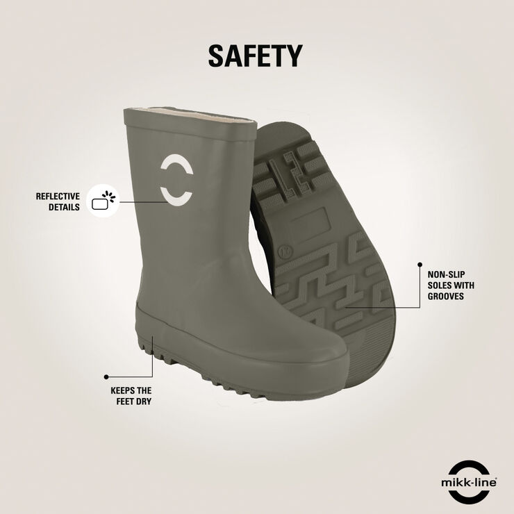 Mikk-Line Wellies - Solid Dusty olive