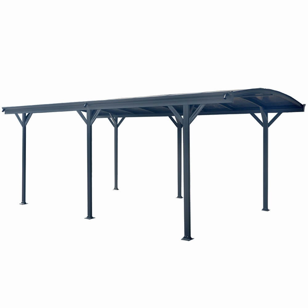 Home Deluxe - Design Carport - FALO, Antraciet - Afmetingen: 505 x 300 x 226 / 240 cm - incl. montagemateriaal | Carport, Garage, Overkapping
