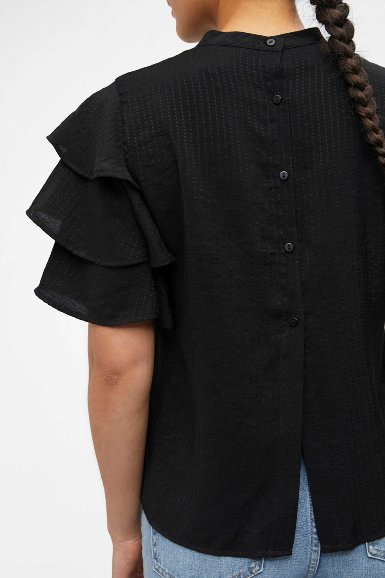 Blusa com babados - Preta