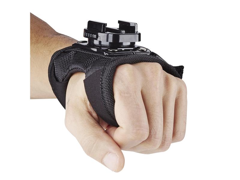 Mantona Handschuh mit 360° Schnellspann Halterung für GoPro Handschuh Halterung mit Schnellspannaufnahme für GoPro Adaptersysteme
