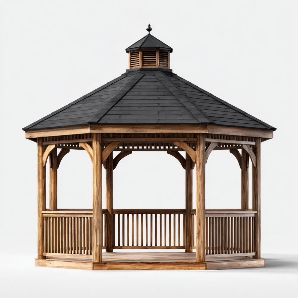 Holzpavillon 300x300x320 cm – wetterfest – klassisches Design