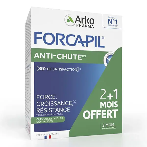 Arkopharma Forcapil Anti-Queda de Cabelo Zinco Vitamina B 90 comprimidos