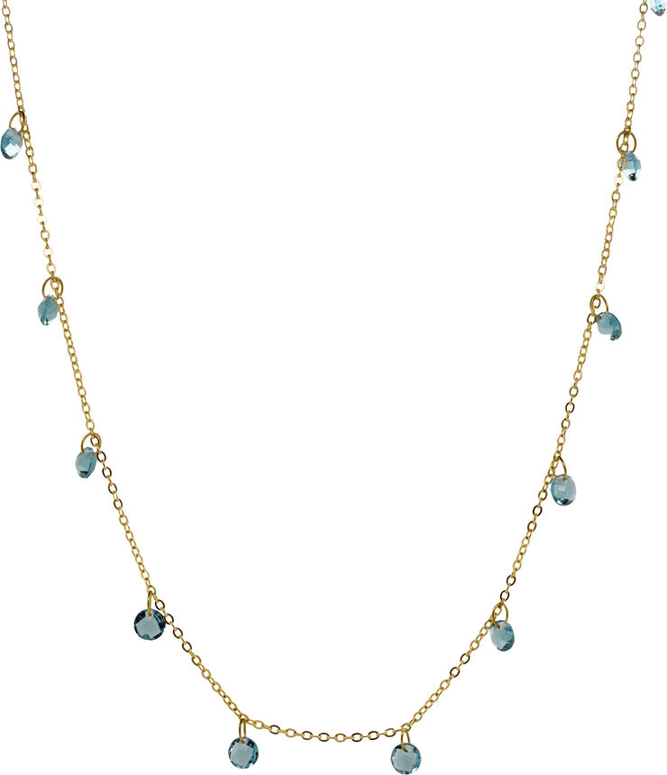 BeChristensen Susan Blue Zirconia Necklace - Gold Gold