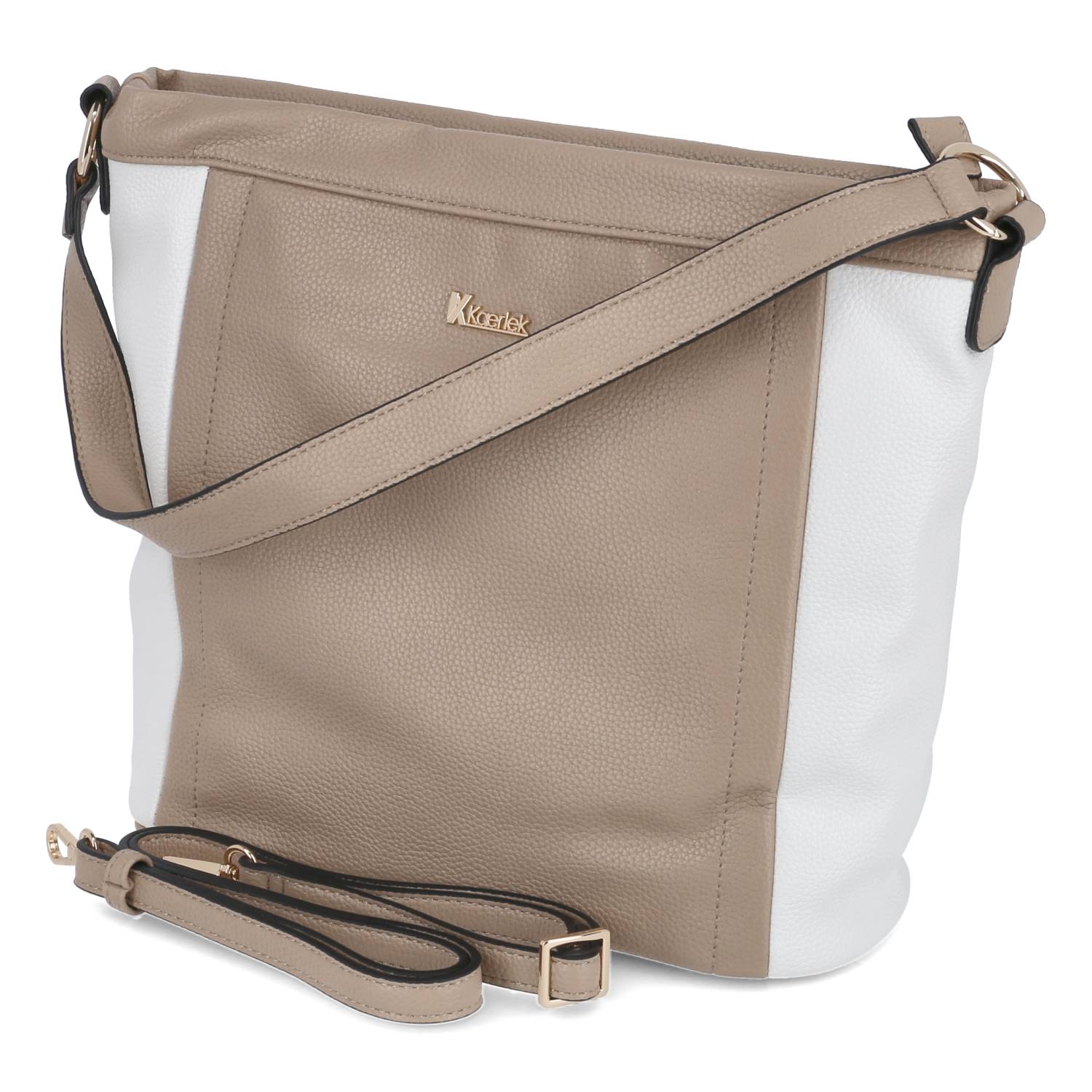 Kaerlek Schultertasche - taupe /crème