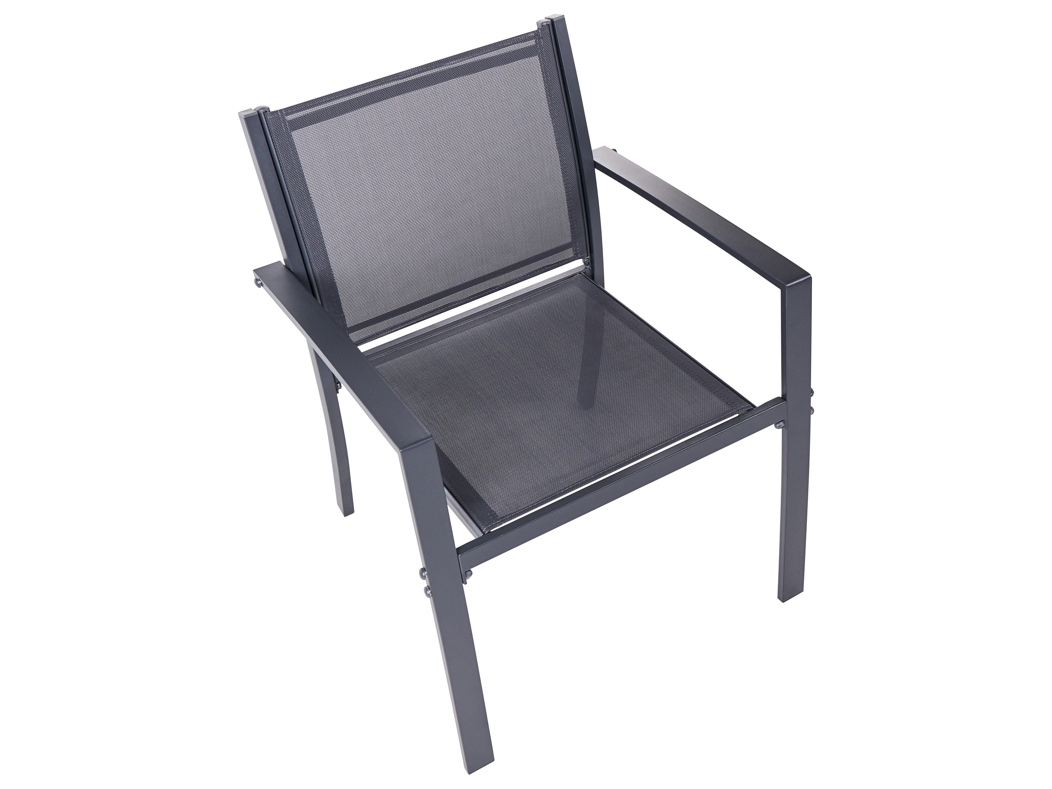 Loungeset met tafel 4-zits TAVOLETO Metaal Donkergrijs