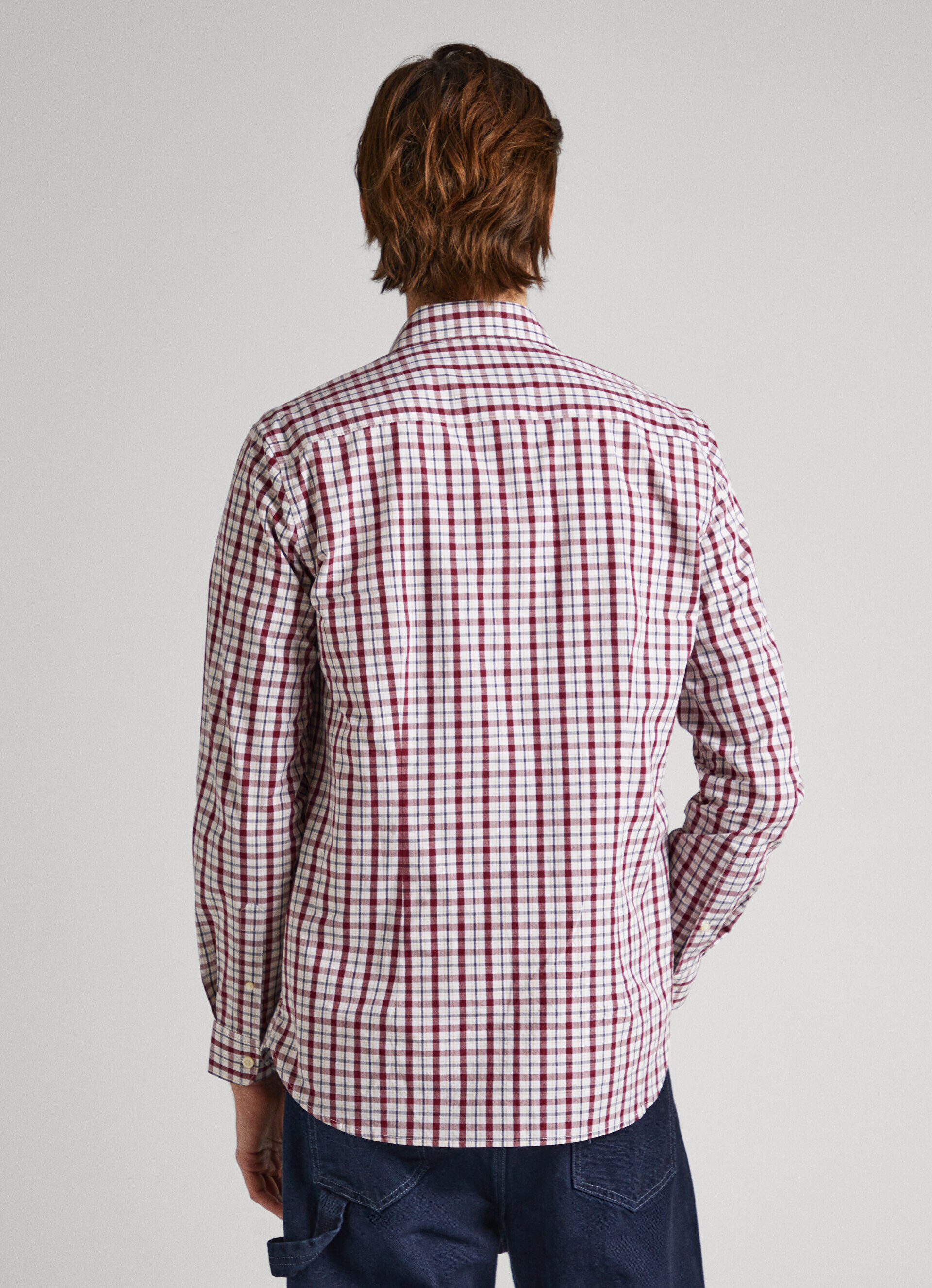CAMISA XADREZ DE POPELINE, CORTE SLIM - multicolorida