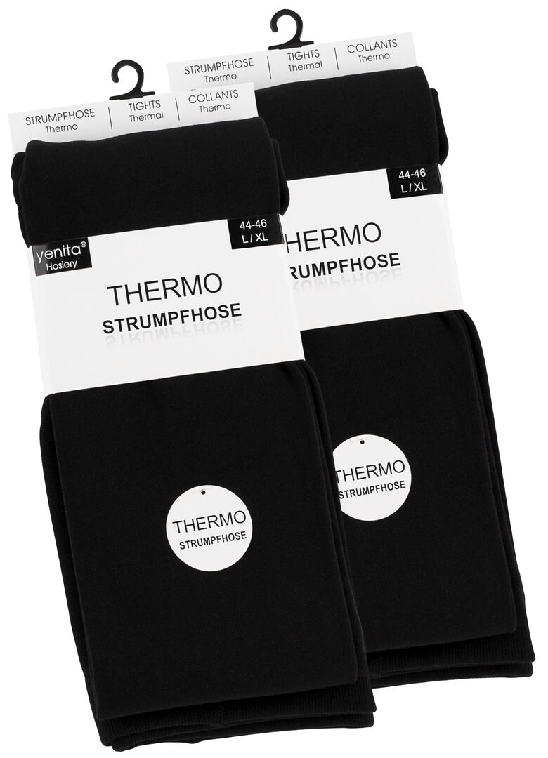 Yenita® THERMO Strumpfhosen 2er Pack, mit Innenfleece