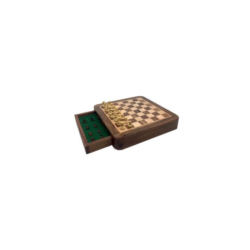 Jeu d'Echecs tiroir 25 cm