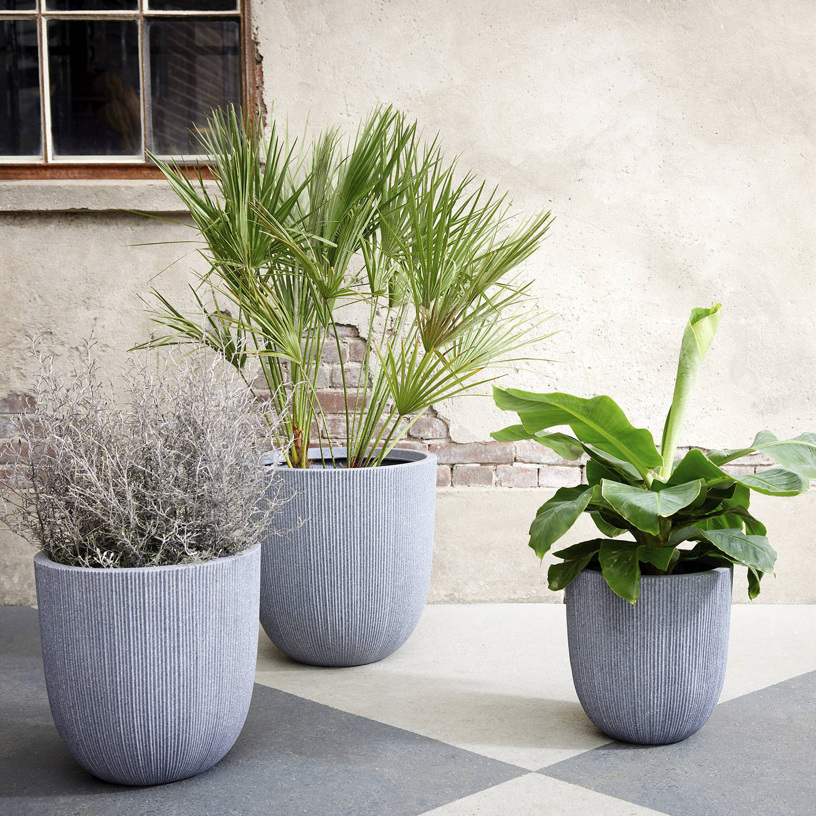 Decoris bloempot Lennox set van 3 (Ø44, 37, 31 cm)