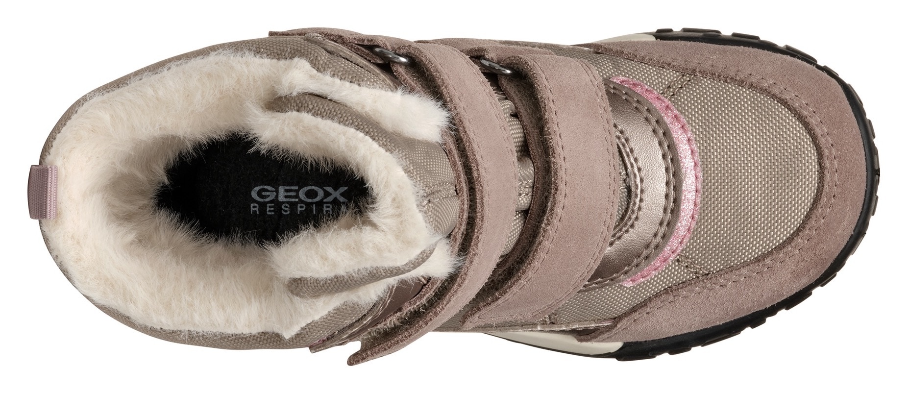 Geox Winterstiefel »J TREKKYUP GIRL B ABX«  Klettstiefel, Snowboots, Winterstiefel mit Warmfutter