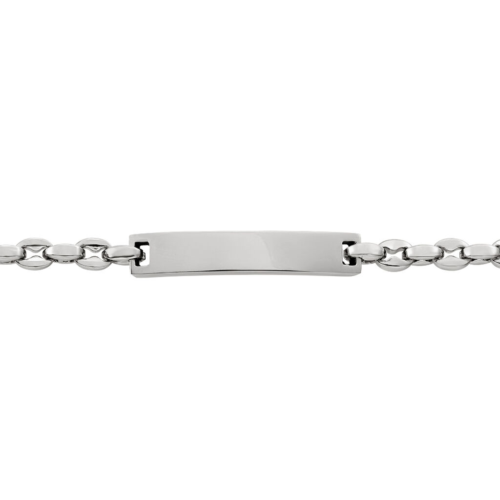 Bracelet Identite Acier Blanc Daryl