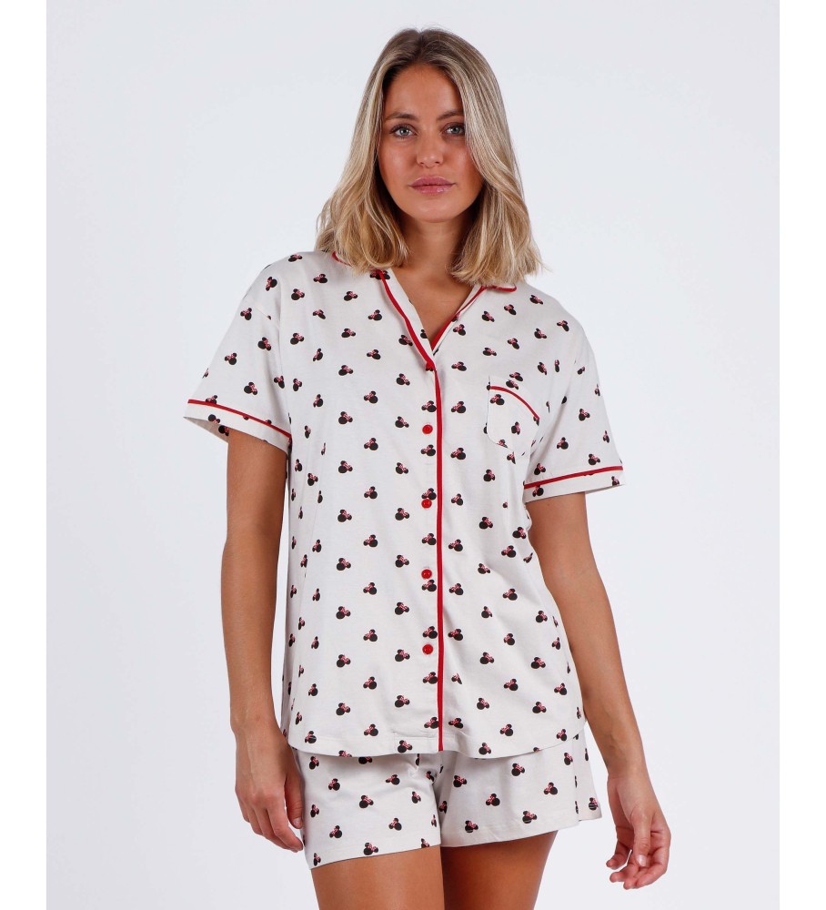 Pijama aberto de manga curta com lantejoulas da Minnie Mouse da Disney