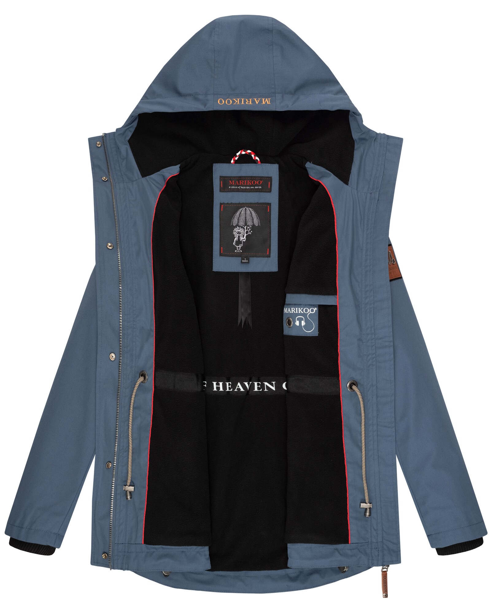 MARIKOO Damen Outdoorjacke aus Wasserabweisendem Obermaterial Babetaa