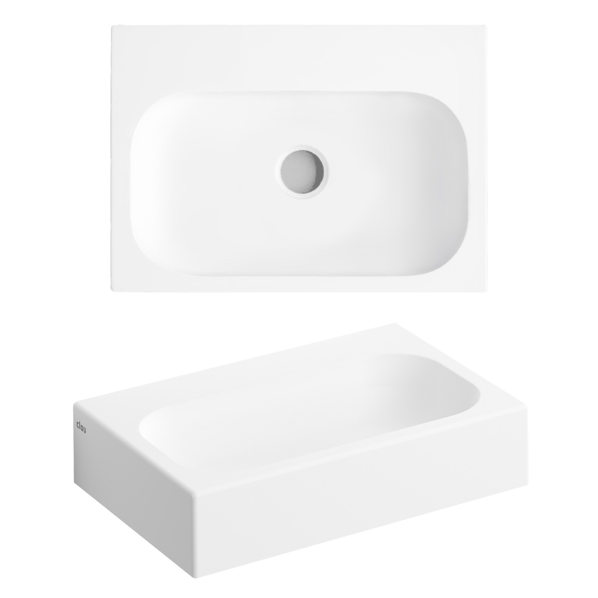 Clou Mini Match Me fontein solid surface 45cm wit mat