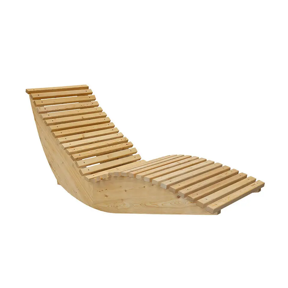 HOME DELUXE Wave houten ligstoel WOLGA - 60 cm
