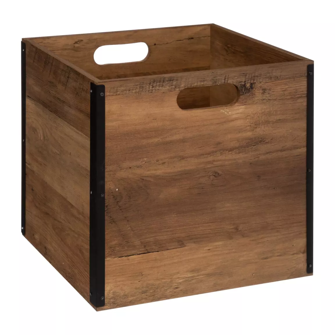 Boite de rangement (31 x 31 x 31 cm) Mano Bois foncé